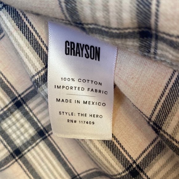 fall grayson plaid flannel button up - Picture 3 of 4